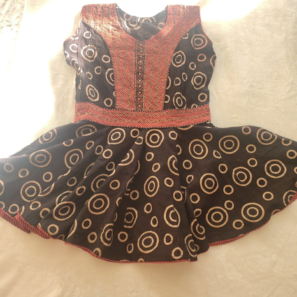 African Print Peplum Top